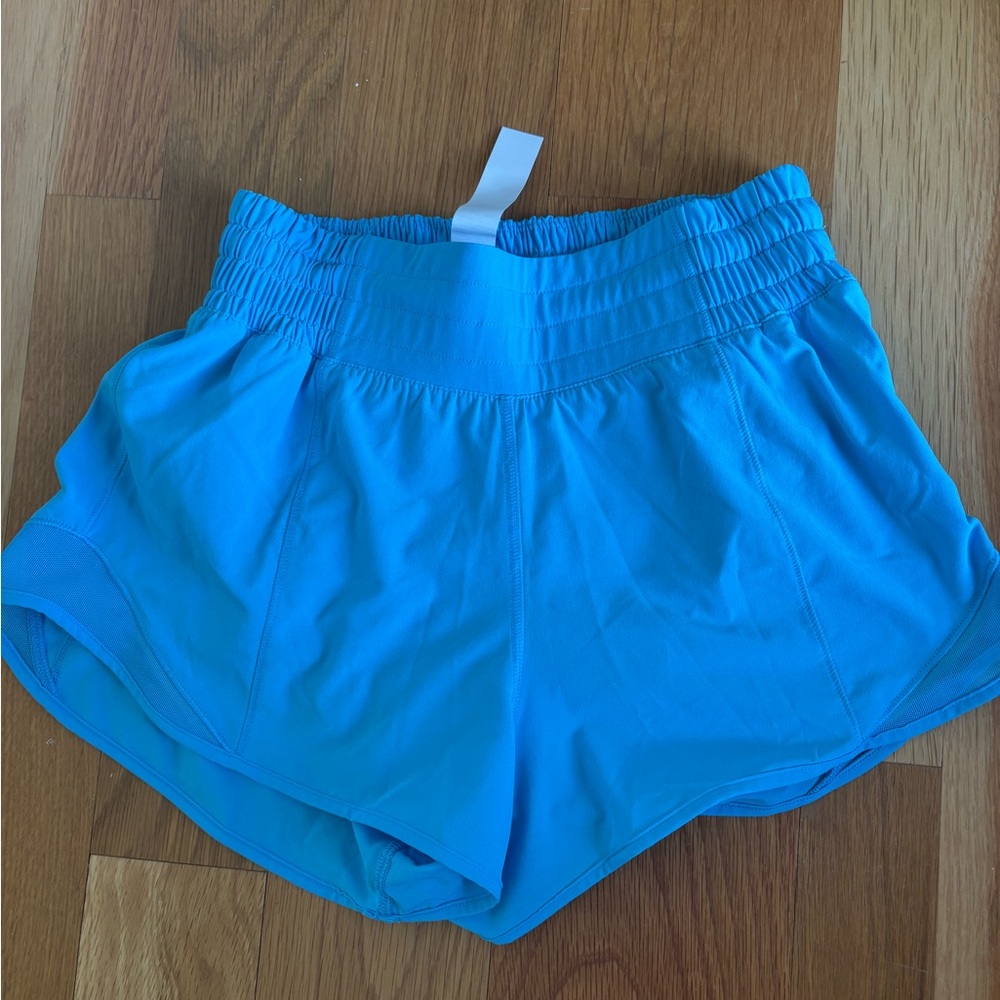 lululemon athletica hotty hot blue shorts size 2